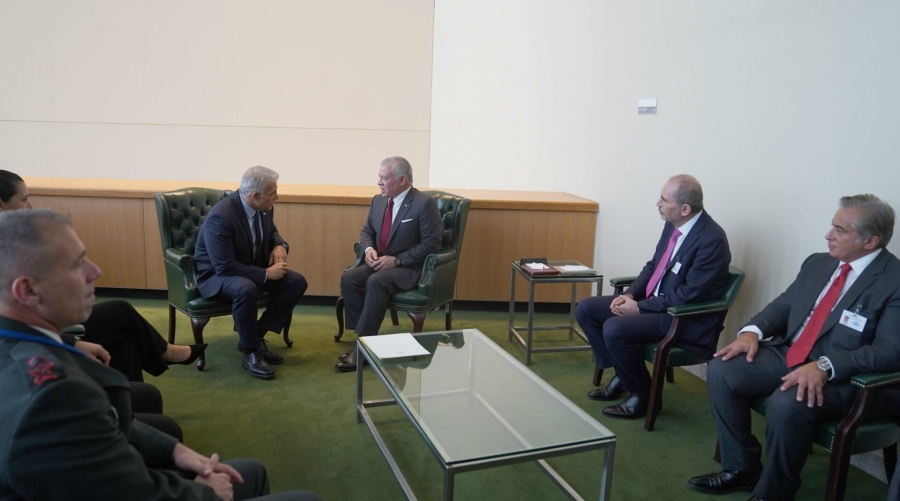الملك يلتقي رئيس وزراء إسرائيل ويشدد على ضرورة التهدئة في الفترة المقبلة