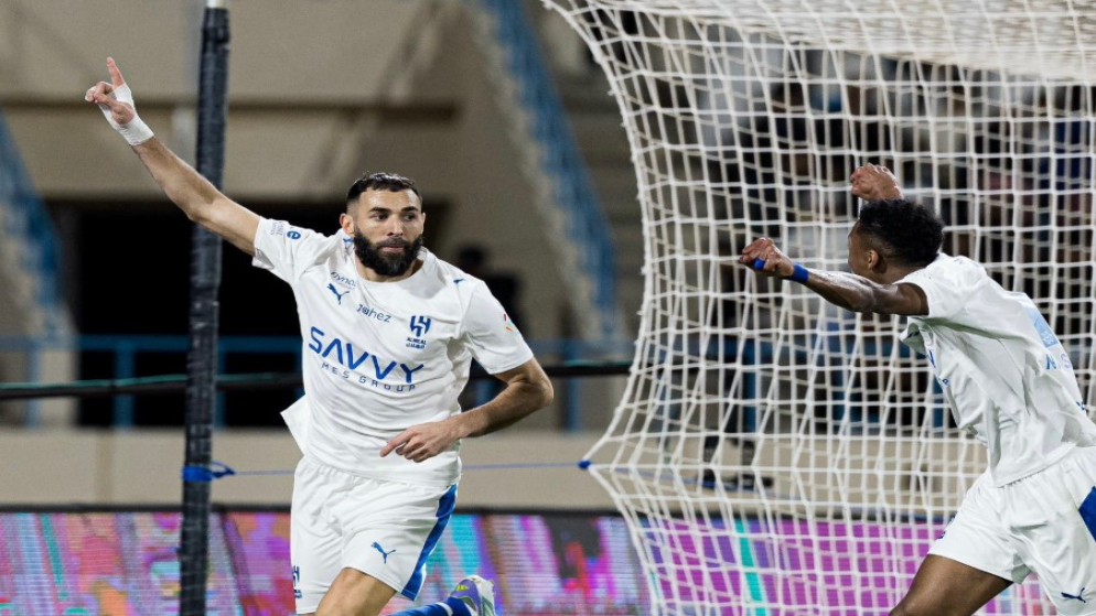 بنزيمة يتالق بثلاثية في اول ظهور له مع الهلال